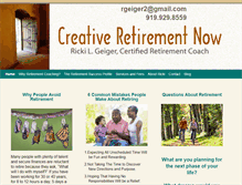 Tablet Screenshot of creativeretirementnow.com